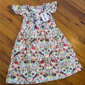 Kids' Multicolor Floral & Animal Print Dress
